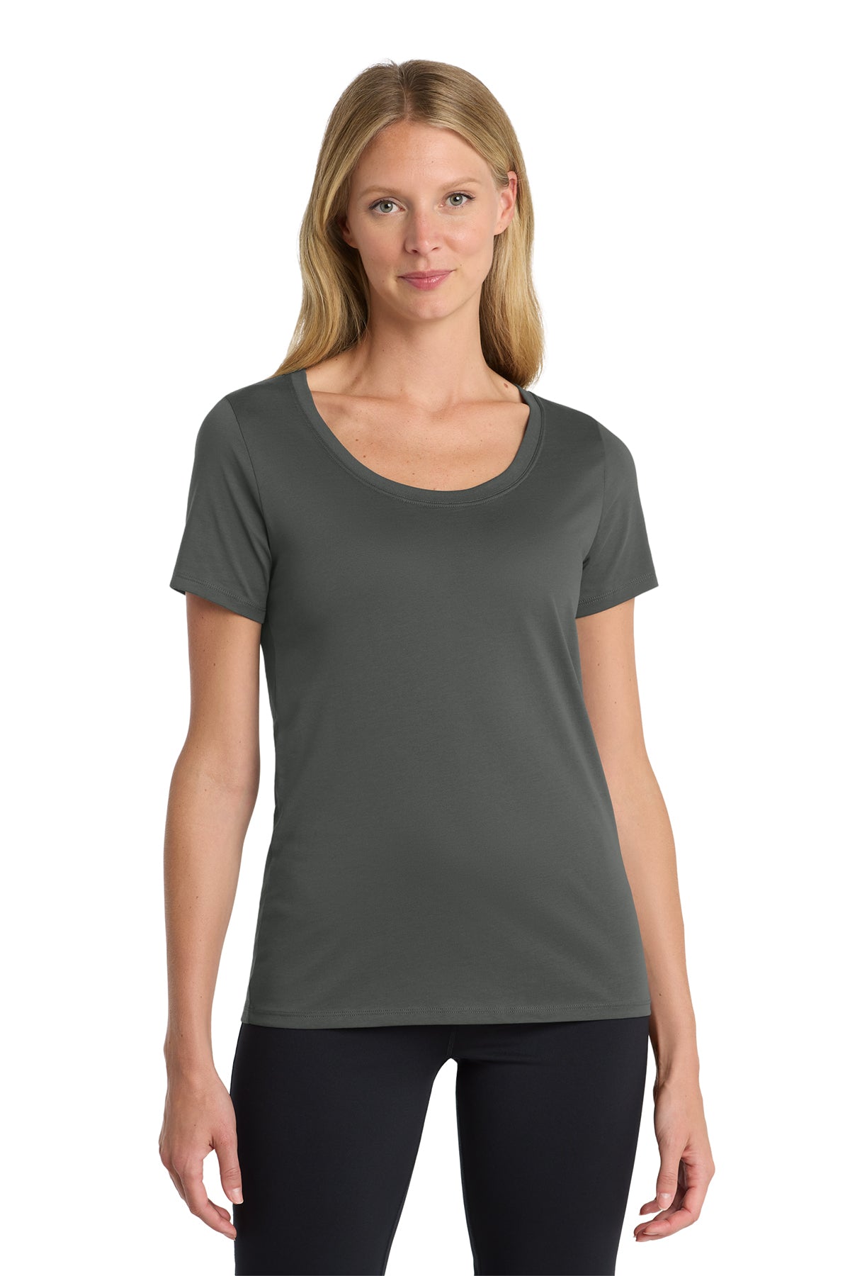 Nike Women Dri-Fit Cotton/Poly Scoop Neck Tee NKBQ5234