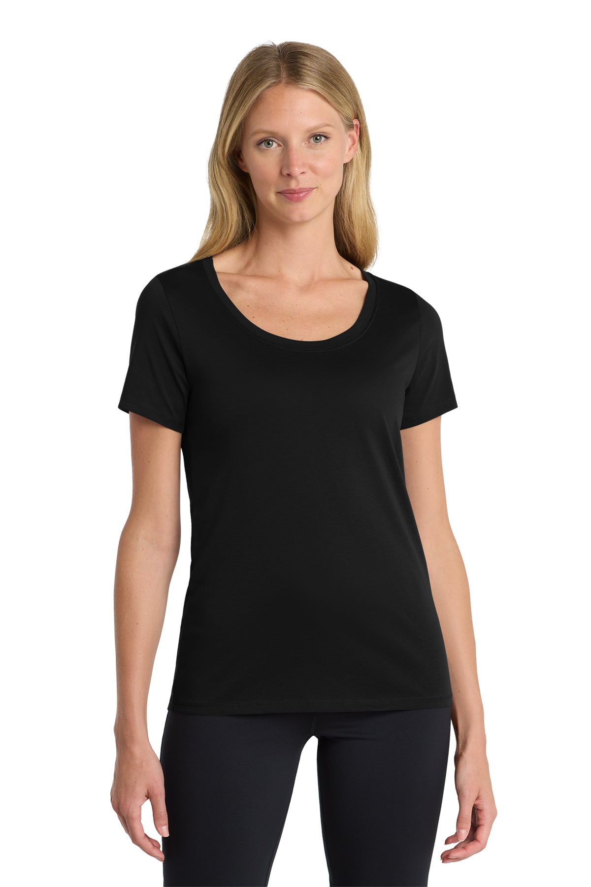Nike Women Dri-Fit Cotton/Poly Scoop Neck Tee NKBQ5234