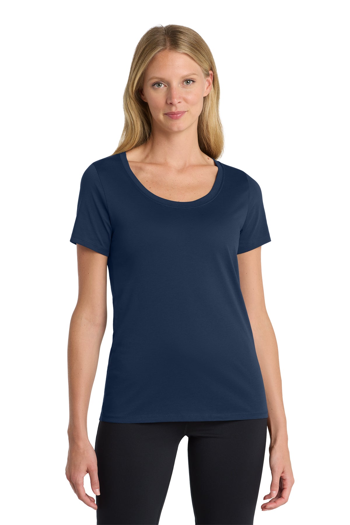 Nike Women Dri-Fit Cotton/Poly Scoop Neck Tee NKBQ5234