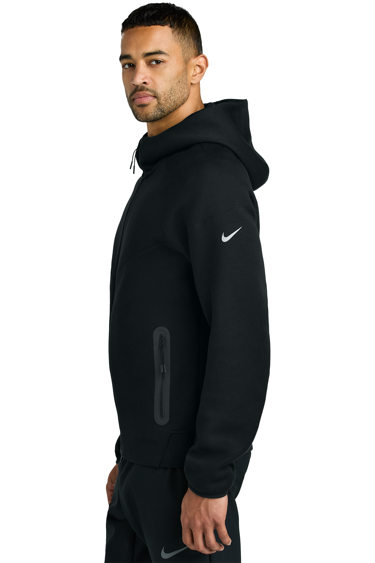 black nike cowl neck hoodie